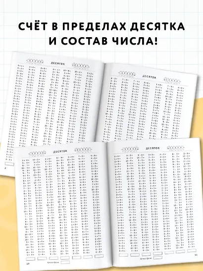 3000 примеров по математике. 1 класс. Счёт в пределах десятка. Состав числа - фото 5