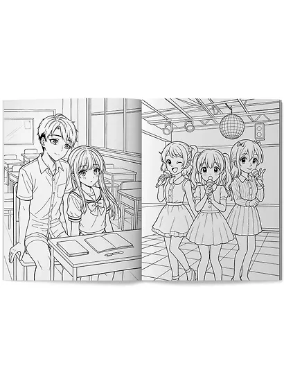 Аниме-персонажи: книжка-раскраска - фото 2