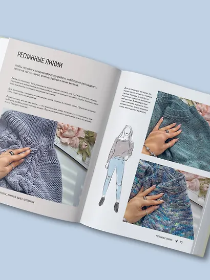 Мастер вязания спицами. РЕГЛАН сверху. 5000 моделей по одной формуле. Книга-конструктор трендовых плечевых изделий с идеальной посадкой - фото 10