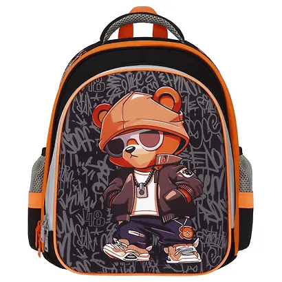Ранец «Bear» для мальчика, 1–4 класс, анатомическая спинка, 2 отделения, 2 кармана, 35×29×12 см, ЭВА, ArtSpace - фото 2