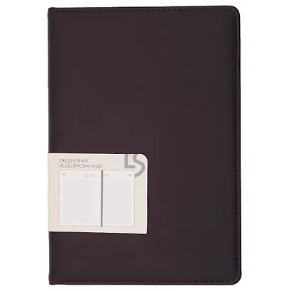 Ежедневник недат. А5 136л "MAPLE" коричневый, 7Б, иск.кожа, обл.поролон, тв.переплет, тонир.блок, скругл.углы, ляссе, инд.уп - фото 3