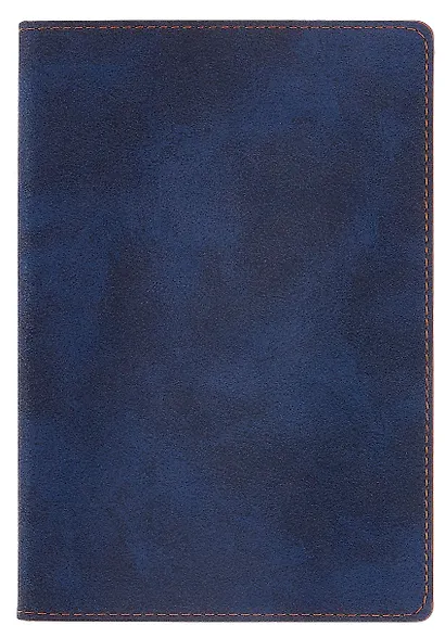 Ежедневник полудат. А5 192л "Тиволи делавэ" синий, кожзам, тв. переплет, обстрочка, офсет, закругл.углы, справ.мат-лы, 2 ляссе, инд.уп - фото 1