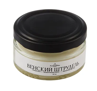 Свеча ароматическая в стеклянной баночке Венский штрудель (50 мл) (AromaWax) - фото 1