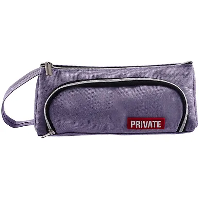 Пенал-косметичка "Private", 2 отделения, сиреневый, 21х8.5х8.5 см - фото 1