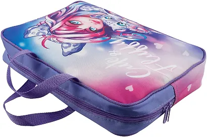 Папка для тетрадей Феникс+, "Девушка с барсом", А4+, на молнии - фото 4