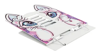 Подставка для книг/учебников "КОТ" белая, металл., фигурная вырубка - фото 5