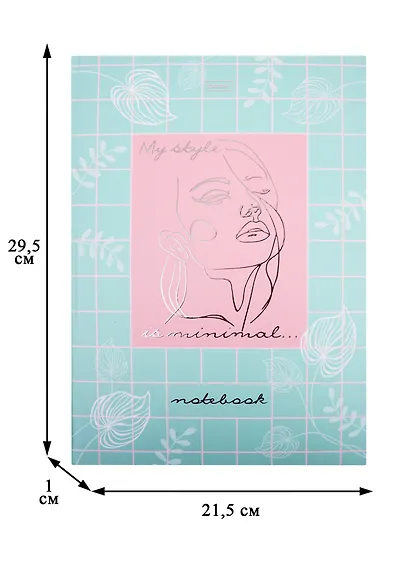 Книга для записей А4 80л кл. "В моём стиле" 7БЦ, мат.ламинация, 3D фольга - фото 3