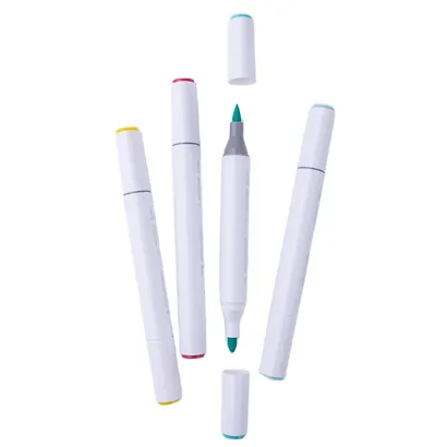 Маркеры акриловые 04цв "Сонет. Яркие цвета" перо кисть/пуля, блистер, ЗХК - фото 2