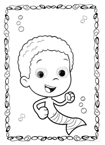 Раскраска BUBBLE GUPPIES (Гуппи и Пузырики) - фото 4