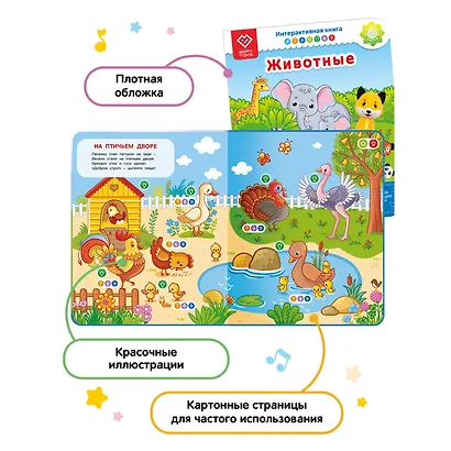 Животные. Интерактивная книга. Книга-дополнение к игрушке для запуска и постановки речи - фото 6