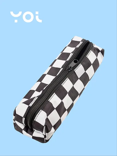 Пенал-косметичка Yoi, "Клетка черно-белая" - фото 2