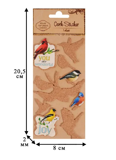 Стикеры пробковые Птиц (D26000681с) - фото 5