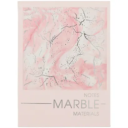 Записная книжка А6 80л тчк. "MATERIALS. MARBLE" интегр.обл., ламинация soft touch, тиснение фольгой - фото 1