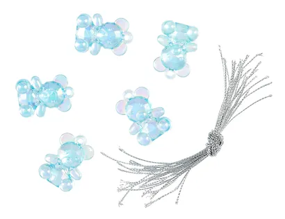 Набор елочных мини-подвесок Мишки перламутровые (25шт) (пластик) (ПВХ бокс) (12-08621-N25) - фото 3