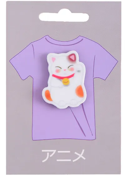 Значок Аниме Манеки-неко (акрил) (упаковка) - фото 1