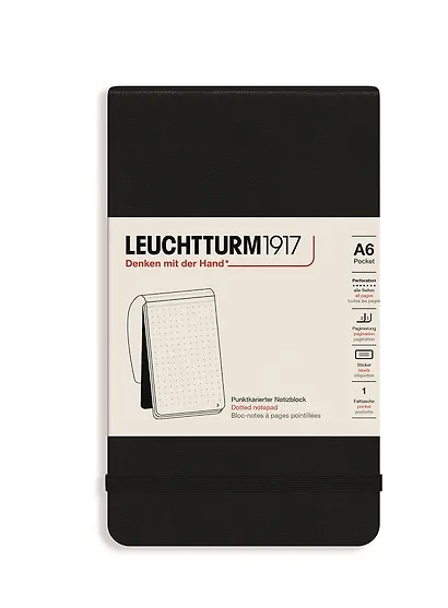 Записная книжка «Portrait Pocket» А6, 92 листа в точку, черный, Leuchtturm1917 - фото 1