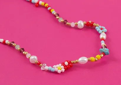 Ожерелье Бохо Цветочки (12-Kanti-1) (Lafilaf) - фото 5