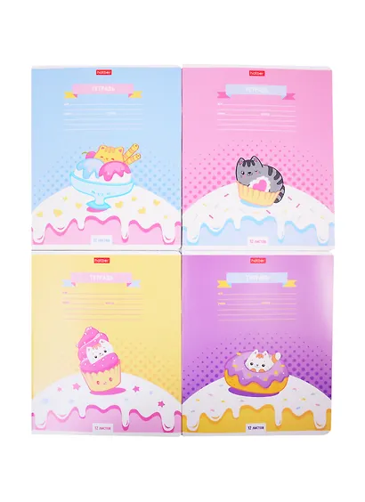 Тетрадь в клетку Hatber, "Вкусняшки", 12 листов, в ассортименте - фото 4