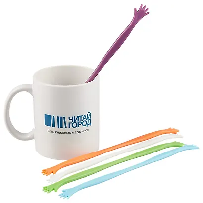 Набор мешалок для коктейлей Рука (5шт) (пКТ Ластик) - фото 2