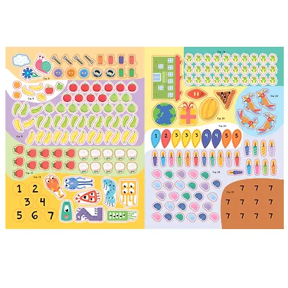 Счет, форма, величина 5+. Школа семи гномов. Активити с наклейками - фото 4