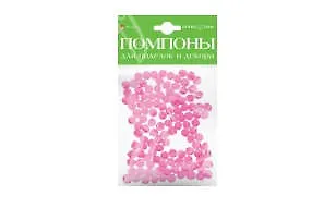 Набор для творчества HOBBY TIME, Помпоны пушистые Нежно-розовые, 8мм, 120шт - фото 1