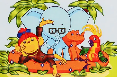 Алмазная мозаика ТМ Рыжий Кот 38 попугаев (Лицензия/ Союзмультфильм) 20х30см без подрамника, на картоне НД-1596 - фото 1