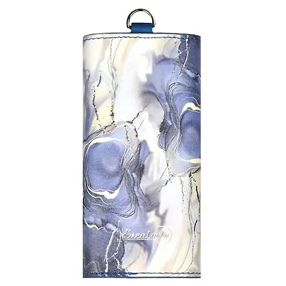 Подарочный набор обложка для паспорта + ключница "Синий мрамор" - фото 9