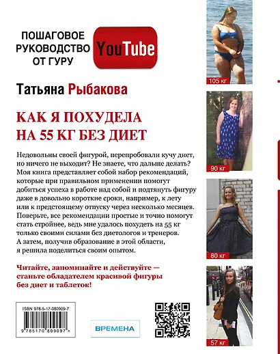 Как я похудела на 55 кг без диет. Пошаговое руководство от гуру YouTube - фото 2