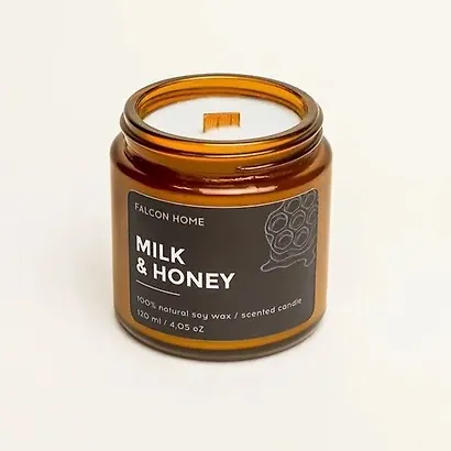 Свеча ароматическая Молоко и мед (120мл) (FH006) - фото 3