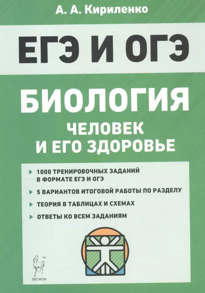 Биология ЕГЭ и ОГЭ. Раздел "Человек и его здоровье". Тренинг. Учебно-методическое пособие - фото 1