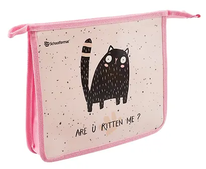 Папка для тетрадей А5 "КОТ-ВОРЧУН" 235*190*50, пластик, молния сверху - фото 3