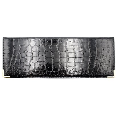 Планинг дат. 2027г. 56л "BUSINESS PREMIUM. Grand croco" черный, иск.кожа, метал.уголки, евроспираль, тонир.блок - фото 1