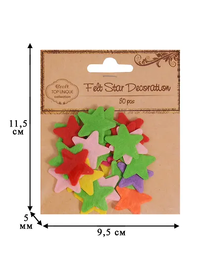 Фетровые звездочки микс, 2,5см, 30 шт (D26001245) - фото 5