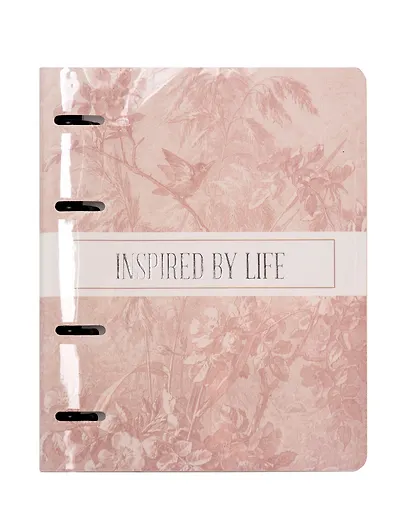 Тетрадь 120 листов, клетка, "Floreale. Cedar Rose" на кольцах - фото 1