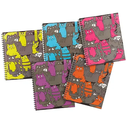 Тетрадь в клетку Unnika, "Кошачье совещание", 48 листов, в ассортименте - фото 3