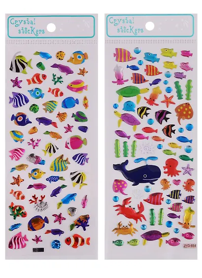 Наклейки эпоксидные Рыбы микс JYG654-JYG141 - фото 2