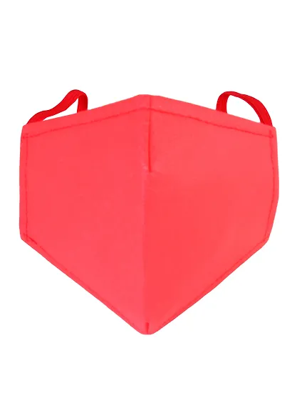 Маска защитная для лица (190х130мм) (р-р S) (спанбонд) (красная) - фото 3