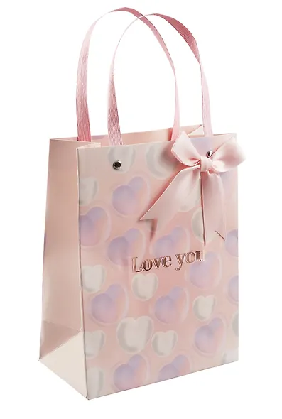 Пакет А5 23*18*10 "Pink hearts" жен., бум.мат.ламинат - фото 1