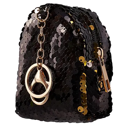 Сумочка-рюкзачок на молнии с пайетками Сова (10см) (ПВХ бокс) - фото 2