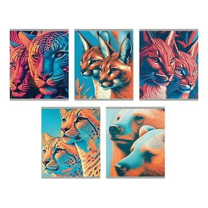 Тетрадь в линейку Listoff, "Дикая природа", 96 листов, в ассортименте - фото 1