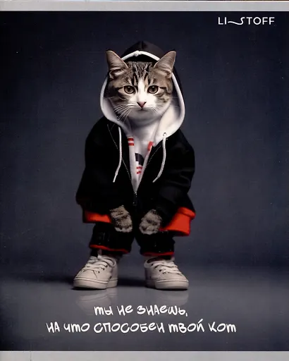 Тетрадь 48л кл. "Банда котиков" мел.картон, выб.лак, ассорти - фото 4