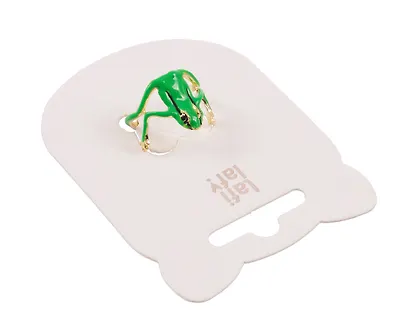 Колечко «Лягушечка», зеленая, металл, Lafilaf - фото 3