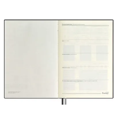 Ежедневник недат. А5+ 160л 175*245 "Сариф" черный + обложка на паспорт, мягк.переплет, блинтовое тиснение, офсет, ляссе, подар. упаковка - фото 8