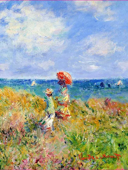 Обложка пластиковая универсальная. Моне. Прогулка по скалам Пурвиля (средний формат) - фото 1