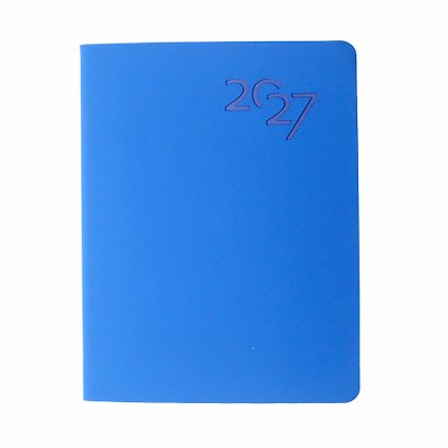 Ежедневник дат. 2027г. А6 176л "Soft Touch" космический синий, иск.кожа, интегр.переплет, тонир.блок, скругл.углы, ляссе, инд.уп - фото 2