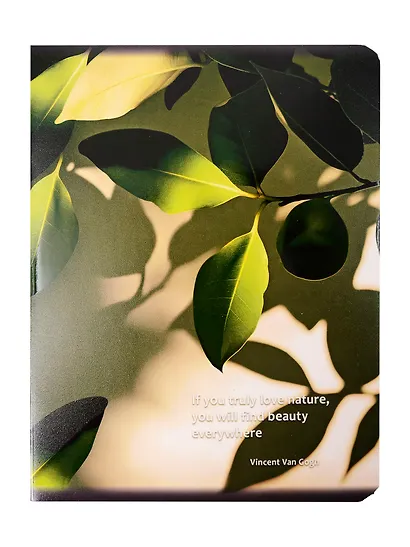 Тетрадь 48 листов, клетка, "Leaves" - фото 5