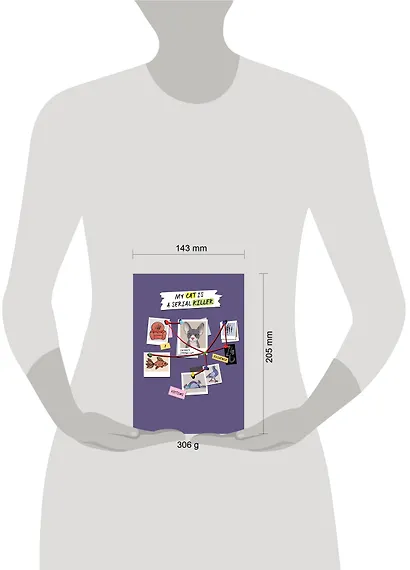 Книга для записей А5 72л "My Cat Is a Serial Killer (сфинкс)" - фото 3