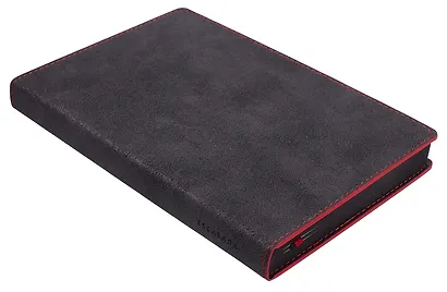 Ежедневник полудат. А5 192л "Тиволи делавэ" черный, кожзам, тв. переплет, обстрочка, офсет, закругл.углы, справ.мат-лы, 2 ляссе, инд.уп - фото 2