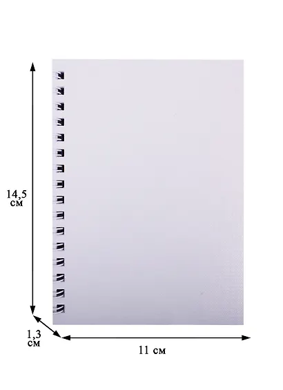 Записная книжка А6 80л кл. "METALLIC" обл. бел.бумвинил, гребень - фото 2