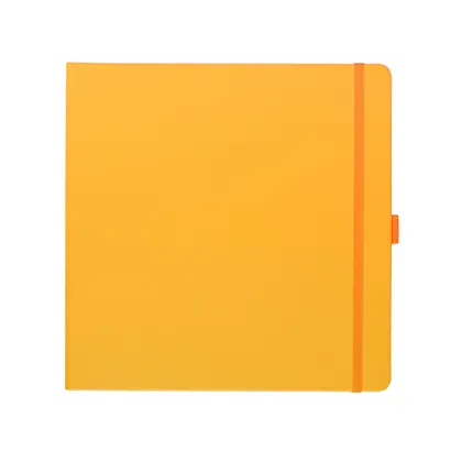 Скетчбук 20*20 80л "Sketchmarker"  оранжевый неон, 140г/м2, слоновая кость, тв.обл. - фото 2
